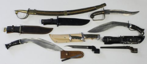 Box various edged weapons, mixed age and condition (Qty) Buyer must collect