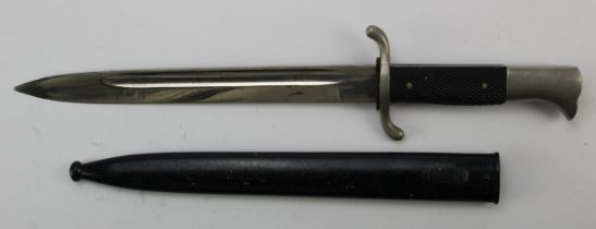 German 3rd Reich parade bayonet with scabbard, no makers marks