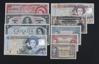 British Commonwealth (9), all notes with portrait of either Queen Elizabeth II or King George VI,