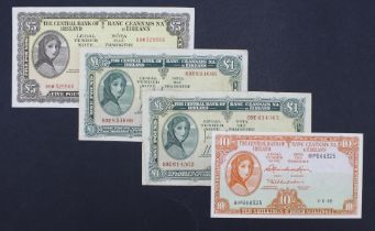 Ireland Republic (4), 5 Pounds dated 20th June 1963, Lady Lavery portrait at left, signed