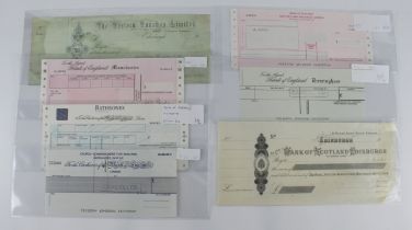 Cheques (7), a group of unissued and cancelled cheques, Royal Bank of Scotland, the Western