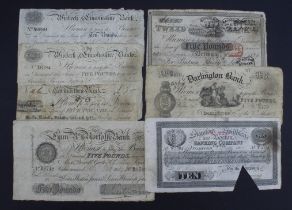 Provincial notes (7), Tweed Bank, Berwick on Tweed 5 Pounds dated 1839, serial No. A553 for