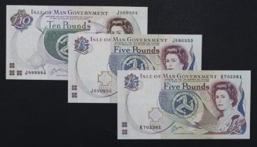 Isle of Man (3), 10 Pounds issued 1998, VERY HIGH number, serial J999984 (IMPM M537, Pick44a), 5