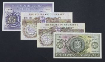 Guernsey (4) a high grade group, 1 Pound issued 1969, signed Guillemette, serial B011003 (TBB B150a,