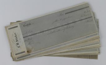 Cheques/Bills (42), a group of German cheques/bills, an interesting group