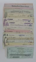 Cheques (30), a variety of English bank cheques dating between 1879 and 1930's, some interesting