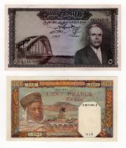 Algeria & Tunisia (2), Algeria 100 Francs dated 23rd July 1945, scarcer LAST date of issue, serial