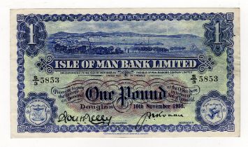Isle of Man 1 Pound dated 10th November 1950, signed Ronan & Kelly, serial S/3 5853 (IMPM M281,