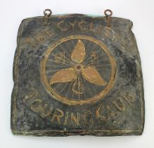Cycling interest, A pressed tin sign, circa early 20th Century 'The Cyclists Touring Club'
