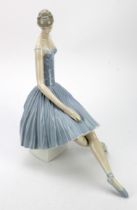 Lladro female figure, depicting a ballerina 'Waiting Backstage' (no. 4559), makers marks to base,