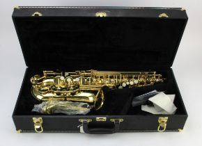 Buffet Crampon Evette saxophone, no. 956299 R.O.C., with mouthpiece, contained in a fitted case