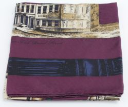Decorative silk scarf 'Wall Street 1888', 84cm x 84cm approx.