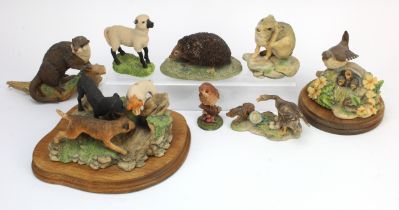 Border Fine Arts Models (8) Includes birds, dogs and countryside animals (some damaged)
