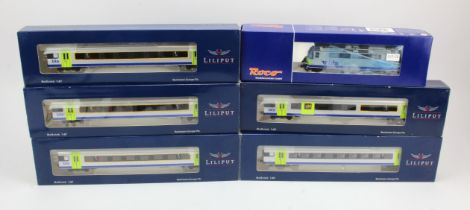 Roco. A boxed Roco HO gauge locomotive 'Re420 Swiss Electric BLS Loco (62691)', together with five