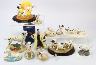 Royal Doulton. A group of eleven Royal Doulton Disney 101 Dalmatians figures, including Cruella De