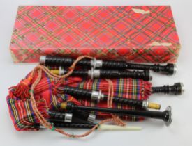 Bagpipes. A sdet of 20th Century bagpipes, maker unknown