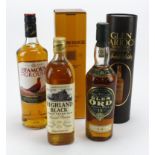 Scotch Whisky. A group of five unopened bottles or Scotch Whisky, comprising Glen Garioch (single