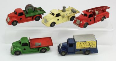 Chad Valley. A group of five tinplate 'Chad Valley Wee Kin Toy' models, including Lyons Ice Cream
