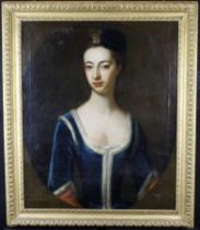 Oil on canvas, circa early to mid 18th Century, depicting a portrait of Dorothy Morley, artist