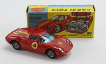 Corgi Toys, no. 314 'Ferrari Berlinetta 250 Le Mans' (red), contained in original box