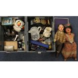 Miscellanea. A collection of various items, including, automobilia, ceramics, books, dolls, etc.