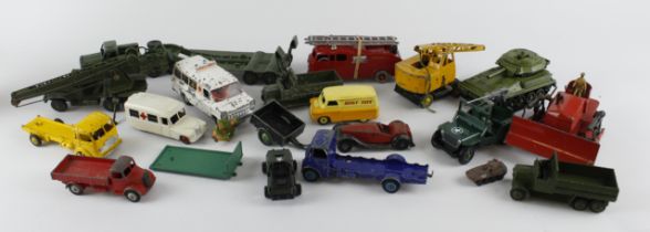 Dinky. A collection of mostly Dinky models, including Military vehicles, Dinky Toys Bedford van,