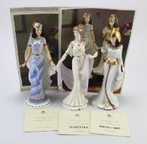 Coalport. A group of three limited edition Coalport (Compton & Woodhouse) figures, comprising