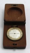 Compensated pocket barometer, by Bryson (Optician), Edinburgh, case diameter 50mm approx. (bag