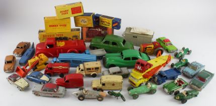 Diecast & Tinplate. A collection of various mostly diecast & tinplate models, including Dinky,