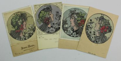 Art Nouveau, Four Seasons, by French publisher   (4)
