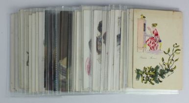 Glamour range of old postcards (approx 34)