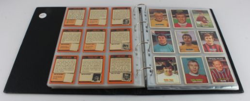A & B C Gum, large modern album containing 3 complete sets of Football 1970 Orange back cards, 1-85,