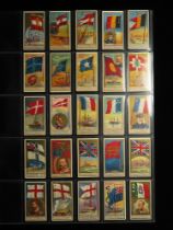 Allen & Ginter U.S.A. - Naval Flags, complete set in large pages, mainly VG   cat value £1300