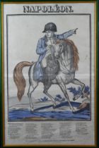 French hand coloured engraving depicting Napoleon, circa 19th Century, image by J. B. Thiebault,