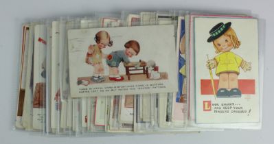 Childrens Artists range of old postcards (approx 49)