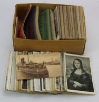 Foreign postcards in shoebox, including sets Tangier, Dunkirk, Cologne, etc. (Approx 350)