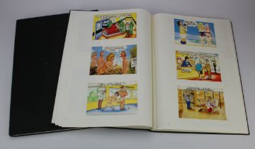 Bamforth, Athena, Seaside postcards housed in 2x large black albums. (approx 200)