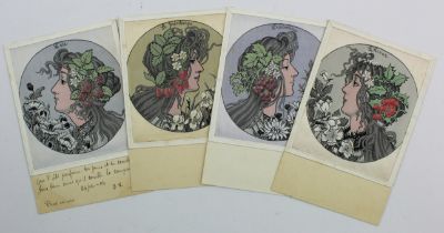 Art Nouveau, Four Seasons, French publisher   (4)