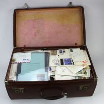 Giant brown suitcase packed with various mainly GB FDC's and other covers. Very Heavy (Buyer