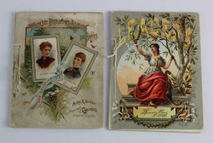 Allen & Ginter U.S.A. 2 Printed albums, World's Beauties (1st series) & Leaders, cover a little worn