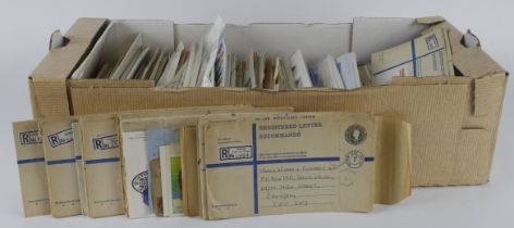 Long box packed with various FDC's, Commercial Mail, Postal History, Air Letters, etc. Useful