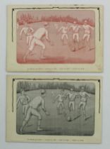 Football Match, colour varieties by German publisher   (2)