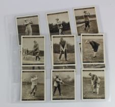Churchman - Famous Golfers, 1st series of 12 large cards, (Jones, Hagen, Vardon, etc) VG cat
