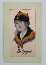 Belgique, patriotic, girl's head WWI, French publisher   (1)