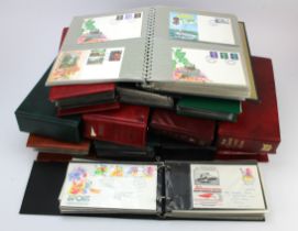 GB FDC's, heavy box of approx 644 covers housed in 13x albums. From various sources, so cancels