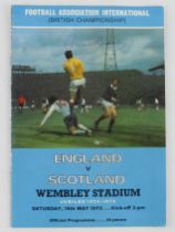 Football autograph - England v Scotland 1973 programme, hand signed to the front cover by Matt