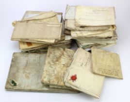 Deed & Documents. A group of over forty deeds and documents, circa 17th Century and later