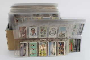 Box full of part sets & type cards in pages, many better noted, mixed condition but majority VG high