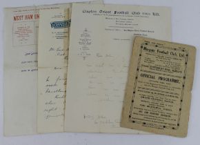 Football - Margate Res v Whitstable 29th January 1921. Programme complete but several tears etc.