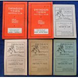Football programmes, Swindon Town homes 1945/6-1950/1, 7 programmes v Aldershot 45/6, Newport